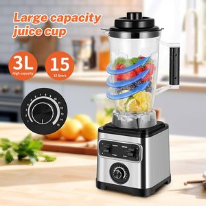 Licuadora Comercial de Alta Resistencia 6 en 1 de 3L con Velocidad Variable y Motor de Cobre Puro - Procesador de Alimentos y Exprimidor de Smoothies - Product Image 2
