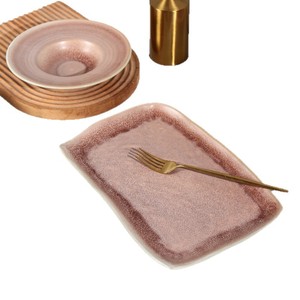 Assiette carrée en porcelaine rétro de style européen, luxe léger, compatible micro-ondes, pour restaurant, hôtel, steak, pâtisserie, cuisine occidentale, écologique - Product Image 5