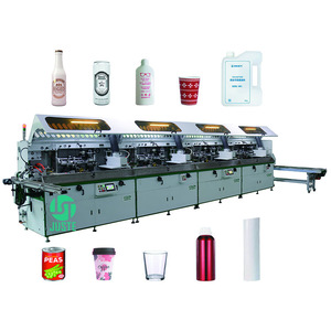 Máy in màn hình quay <span class=keywords><strong>4</strong></span> màu hoàn toàn vi đăng ký máy in lụa cho nước hoa nhỏ cốc thủy tinh chai cốc - Product Image 1