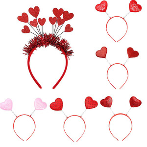 DAMAI Valentines Day Heart Head <b>Headbands</b> and Heart Shape <b>Sunglasses</b> for Party Props Wedding Birthday Costume Accessory - Product Image 2