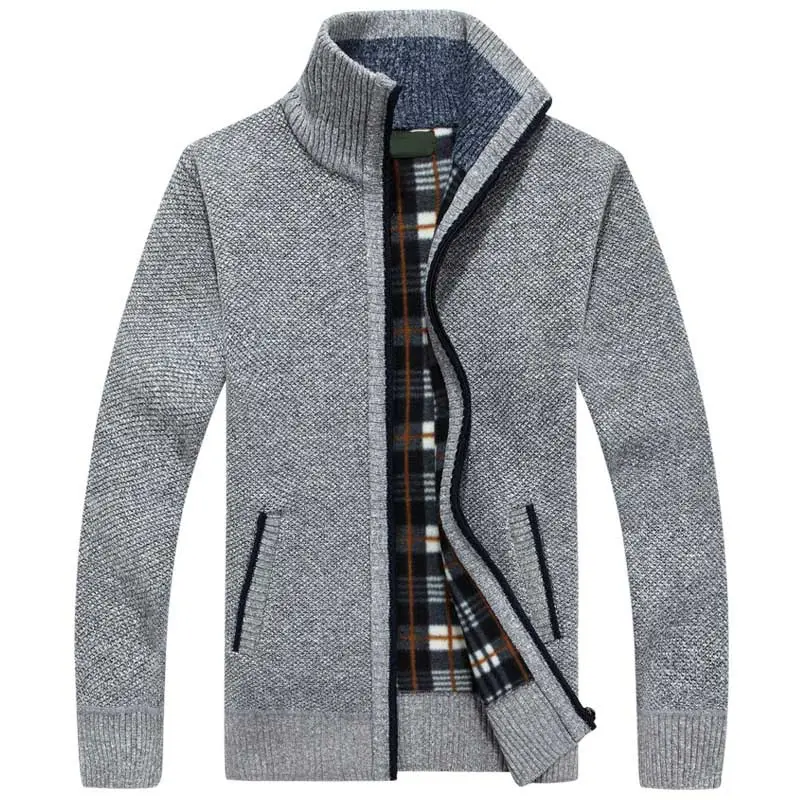 2023 New Men's Sweaters Autumn Winter Warm Cashmere Wool Zipper Cardigan Sweaters Man Casual Knitwear Sweatercoat Male Clothe