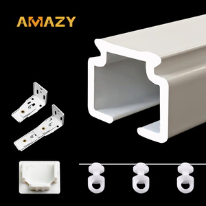 Nhà máy cung cấp hiện đại linh hoạt uốn cong tối thiểu gợn gấp Rèm đường sắt cửa sổ Rèm cửa cho nhà s-sóng Rèm theo dõi - Product Image 1