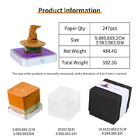 Verzauberter Zaubererhut 2027 Papier-Notizblock Mehrschichtige Papierskulptur Modell 3D Kalender-Würfel Notizblock für Feiertagsgeschenk