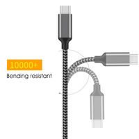 Câble USB3.0 Type-C plaqué nickel 5 Gbps 6A Charge rapide Blindage en nylon tressé 1-3 m Compatible avec les appareils mobiles Android