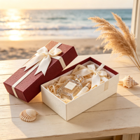 Coffret de parfum au miel avec flacon de parfum, parfum aux tons dorés doux, coffret cadeau, emballage de vente en gros, fabrication sur mesure