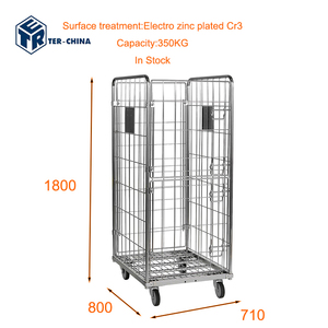 710x800xh1800 nhiệm vụ trung bình thép cuộn lồng Xe đẩy giỏ hàng giặt xe đẩy với bánh xe cuộn container cho bệnh viện cho giặt ủi - Product Image 4