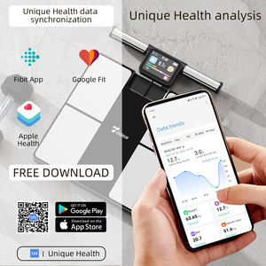 독특한 OEM/ODM 스마트 바디 근육 뼈 Bmi 스케일 8 전극 구성 분석기 블랙 체지방 스케일 Led 스마트 체지방 스케일 - Product Image 4