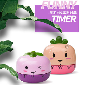 Ancient Poets Vegetable <b>Timer</b> 60 Min Mechanical Kitchen Countdown <b>Timer</b> For Cooking Baking Study - Product Image 2