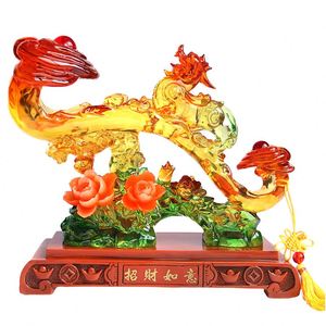 Figura Decorativa de Resina Ruyi de Jade Estilo Chino LiShangTianXia, Decoración para Sala de Estar, Regalos para Inauguración de Negocios - Product Image 4