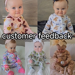 Bulk bamboe babykleding mystery bundels baby pyjama's met rits klaar om te verzenden peuters één-delige dagkleding pasgeboren slaapzakken rompertjes met rits - Product Image 2
