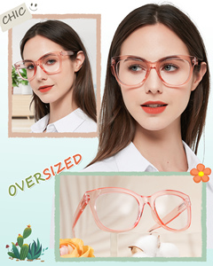 משקפי קריאה אובליים גדולים במיוחד עם ציר קפיצי גמיש, מסגרות למשקפיים לכל סוגי הפנים - Product Image 3