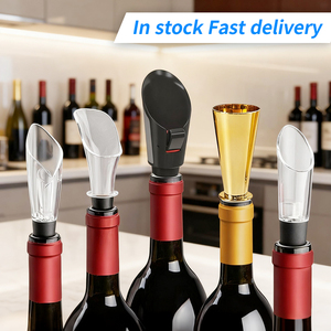 Tabletop Quà Tặng Đen Decanter Spout nhựa acrylic rượu vang đỏ đồ uống Dispenser Home Bar công cụ rượu vang hàng đầu <span class=keywords><strong>pourer</strong></span> - Product Image 5