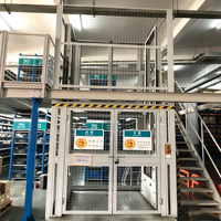 Plateforme de levage de matériaux hydraulique industrielle à rail fixe pour élévateur de marchandises