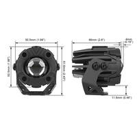 Feux de route auxiliaires pour moto, blanc jaune, faisceau haut et bas, projecteur LED pour moto de tourisme ADV