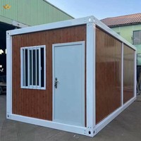 Maison conteneur préfabriquée en acier de luxe de 20 pieds, portable, pour maison mobile, petit bureau ou logement (chambre, salon)