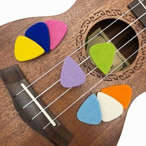 Púas de guitarra de fieltro suave, púas coloridas para ukelele, guitarra acústica, lindas púas de rasgueo sin arañazos, Ideal para niños principiantes - Product Image 1
