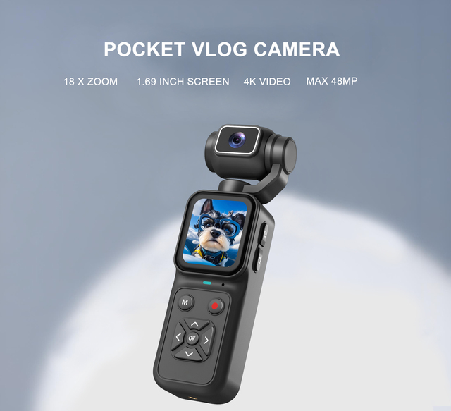 Pocket 4K HD Handheld Vlog Camera 1.69 Inch Shooting Recorder Motion Recording Ultra Clear Action & Sports Cameras