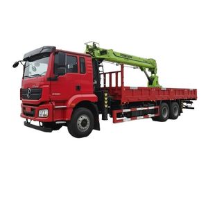 Camion grue Shacman 6*4 / Camion grue à flèche hydraulique de 12 tonnes / Camion avec grue pour les travaux d'infrastructure rurale - Product Image 1