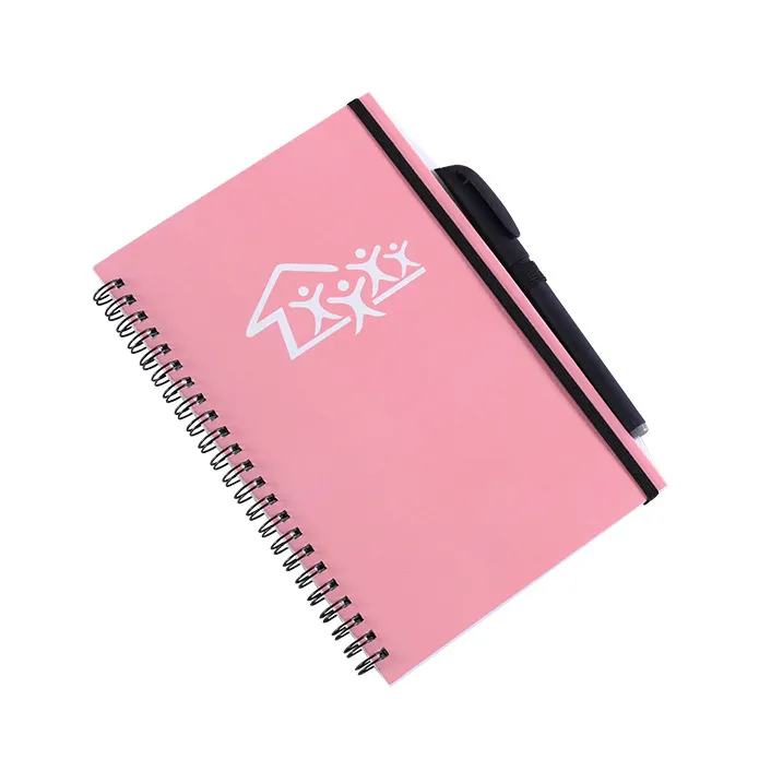 Caderno de papel personalizado reciclado 80g folha de 180 páginas a 4 tamanhos a4 a5 b5 espiral encadernação de papel de encadernação lençol 300 páginas