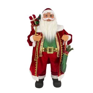 Noel baba figürler noel ayakta noel baba peluş bebek heykeli noel pencere ekran için