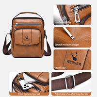 Sac à bandoulière grande capacité, sac à main rétro décontracté, ultra léger, antivol, sac messager tendance pour homme