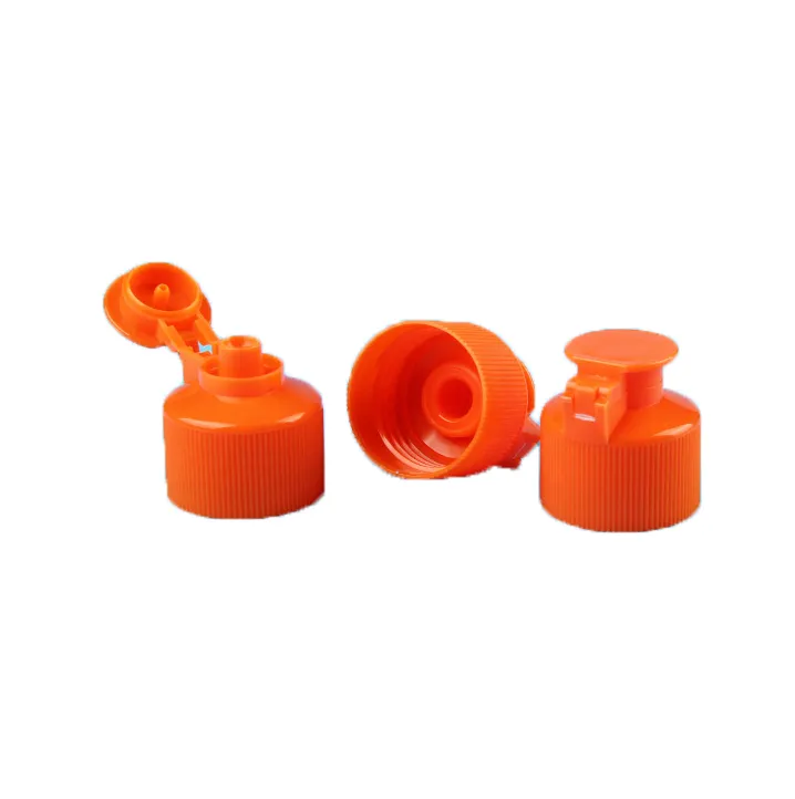 Offre Spéciale Orange En Plastique Flip Bec Cap Oem Flip Top Cap 28/400 pot Flip Cap Couvercle