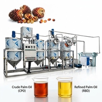 Planta de Procesamiento de Aceite de Palma de 1-5tph a Buen Precio, Máquina de Refinación de Aceite de Palma, Máquina de Fraccionamiento de Aceite de Palma Crudo
