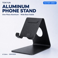 Support de téléphone de bureau universel en alliage d'aluminium, antidérapant, mains libres, support de téléphone portable, hauteur réglable, étanche, flexible