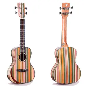 Vendita all'ingrosso di ukulele in legno massello 23 pollici colore arcobaleno singolo top vendita calda ukulele