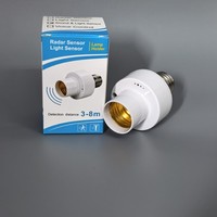 Adaptateur de douille E27 à induction radar pour ampoules intelligentes, interrupteur de lumière de pièce, interrupteur à détecteur de mouvement humain