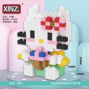 Nuevas Llegadas Plástico ABS DIY Minifigura de Sanrio <span class=keywords><strong>Hello</strong></span> Kitty Xinz Micro Bloques de Construcción Conectables para Regalo de Niños - Product Image 6
