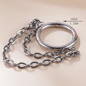 Khuyên Xỏ Lỗ Tròn Bằng Thép Không Gỉ 316L Với Dây Chuyền Nhiều Lớp Khuyên Mũi Khuyên Tai Sụn Khuyên Núm Vú Trang Sức Xỏ Lỗ Cơ Thể - Product Image 6