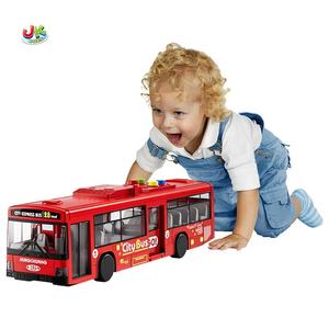 Autobús de Juguete de Fricción con Música y Luces, Escala 1/16, Simulación de Autobús, Puede Abrir la Puerta, Juguete de Plástico de Fricción, Autobús Urbano - Product Image 1