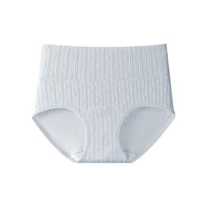 Lichte buikcontrole dames high-waist bloemen gebreide katoen-spandex ademende antibacteriële bikini slipjes taille dagelijks gebruik - Product Image 4