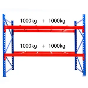 Estantería de palés de servicio mediano, estante de almacenamiento, estante de almacenamiento de metal, sistema de estantería industrial, fábrica