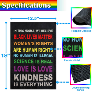 Drapeau de jardin Pride Flag Black Lives Matter, vertical, double face, 12 "x18", décoration intérieure, cour, extérieur - Product Image 3