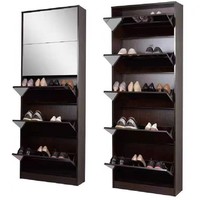 Nouveau style moderne, vente en gros, meuble à chaussures d'entrée/foyer en MDF fin avec étagères basculantes pour intérieur