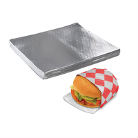 Papier d'aluminium isolant en nid d'abeille, résistant à la chaleur et à l'huile, pour restaurants, barbecue rapide, emballage de burgers, sandwichs et pains