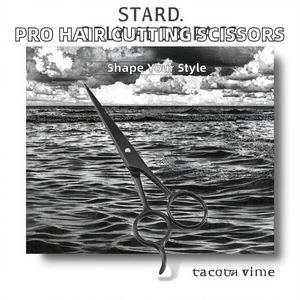 Tijeras Profesionales de Peluquería de 5.5 Pulgadas, Tijeras de Barbero Pequeñas, Afiladas, de Acero Inoxidable, para Diestros, Ajustables, con Borde de Cuchilla de Afeitar - Product Image 2