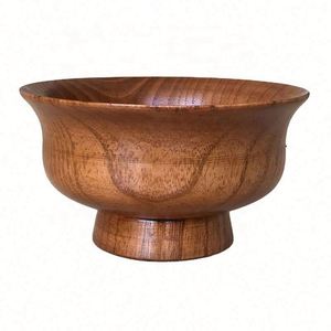 <b>Creative</b> Mongolian Style Milk Tea Bowl Round Butter Tibetan Wooden Bowl - Product Image 5