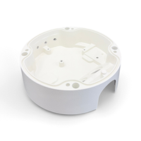 Pièces en aluminium usinées sur mesure par CNC, revêtement en poudre blanche, boîtier en aluminium pour équipement industriel OEM