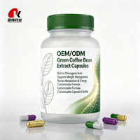 Capsules d'extrait de grains de café vert à marque privée avec acide chlorogénique pour la gestion du poids, le stimulation du métabolisme, complément alimentaire