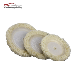 Disque de polissage pour voiture de 7 pouces, 100% laine CR, forme ronde, OEM personnalisable, tampons de polissage de 5/8 pouces - Product Image 1