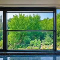 Fenêtres en verre trempé à double vitrage à isolation thermique, fenêtres électriques intelligentes en aluminium pour la décoration de la maison