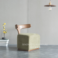 Fauteuil de Détente Moderne en Bois Massif à Conception Modulaire pour Salon et Hôtellerie