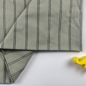 Kain metalik bergaris <span class=keywords><strong>Linen</strong></span> elegan desain baru untuk pakaian trendi - Product Image 5