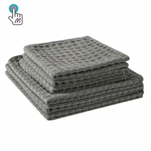 Cheap waffle rag kitchen cloth thickened water absorbing dish cloth coffee bar cleaning cloth