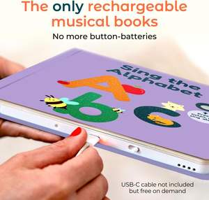 Libro de Sonido Interactivo Educativo para Niños, Encuadernación Perfecta, Módulo de Sonido de Papel, Rimas Musicales en Inglés, Altavoces, Libro de Sonido Personalizado para Niños - Product Image 1