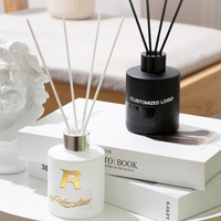 Diffuseur de parfum Relaxlines en verre de 100 ml pour diffuseur en gros, bâtonnets en bois sans flamme pour la maison, parfum d'intérieur, huile de roseau