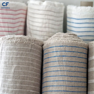 Tissu <span class=keywords><strong>en</strong></span> <span class=keywords><strong>lin</strong></span> rayé 100% <span class=keywords><strong>lin</strong></span> français tissé, poids moyen, fil teint, tissu <span class=keywords><strong>en</strong></span> <span class=keywords><strong>lin</strong></span> doux <span class=keywords><strong>pour</strong></span> chemise, textile de maison - Product Image 2